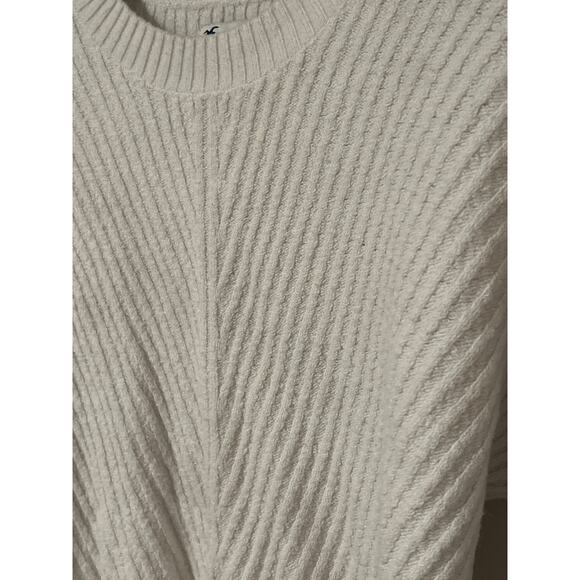 Hollister, White Sweater, Ribbed, Size S, 1385Y - Picture 2 of 3